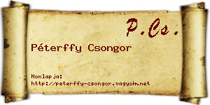 Péterffy Csongor névjegykártya