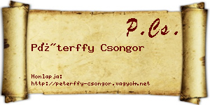 Péterffy Csongor névjegykártya