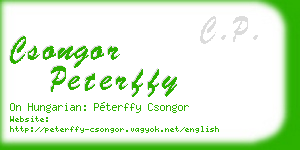 csongor peterffy business card